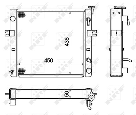 Radiator, engine cooling - 52297A NRF