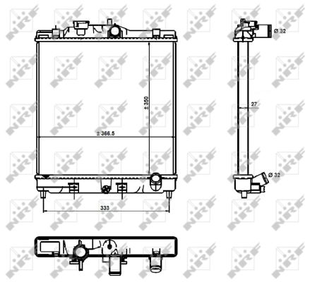 Radiator, engine cooling - 526356 NRF