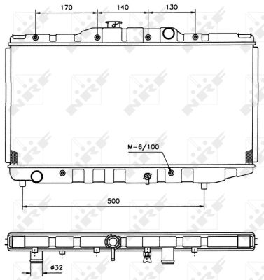 Radiatore, Raffreddamento motore - 526711 NRF