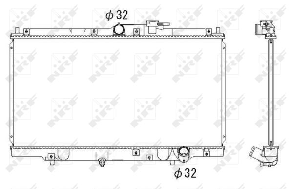 Radiator, engine cooling - 526717 NRF