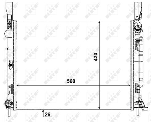 Radiatore, Raffreddamento motore - 53001 NRF