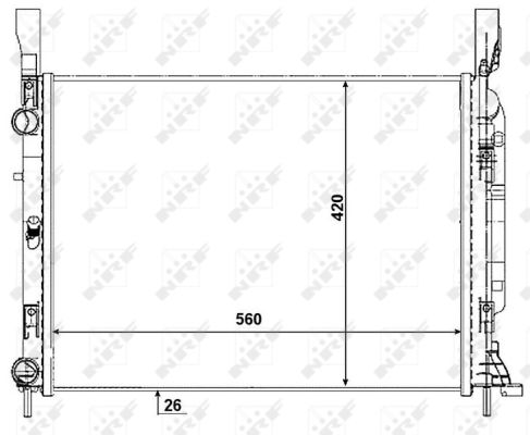Radiator, engine cooling - 53003 NRF