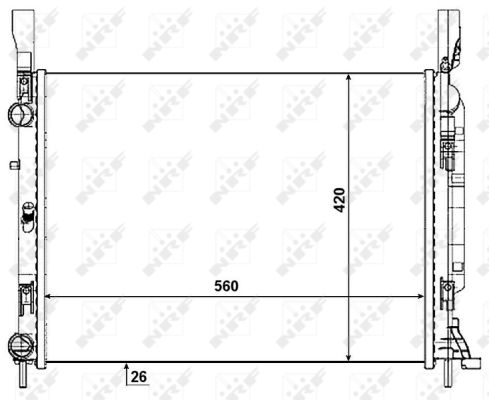 radiatorius, variklio aušinimas - 53004 NRF