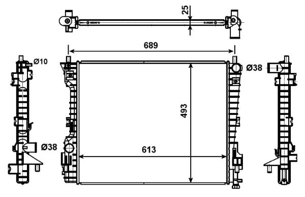 Radiator, engine cooling - 53020 NRF
