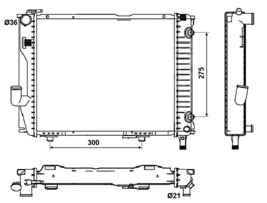 Radiator, engine cooling - 53030 NRF