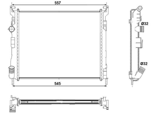 Radiator, engine cooling - 53032 NRF