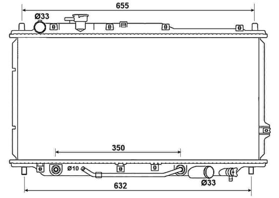 Radiator, engine cooling - 53033 NRF