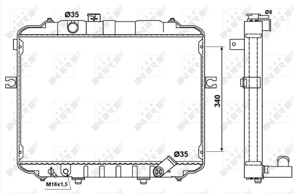 Radiatore, Raffreddamento motore - 53034 NRF