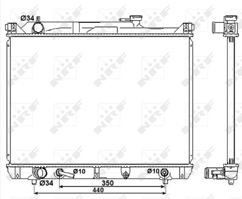Radiatore, Raffreddamento motore - 53037 NRF