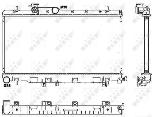 Radiatore, Raffreddamento motore - 53038 NRF