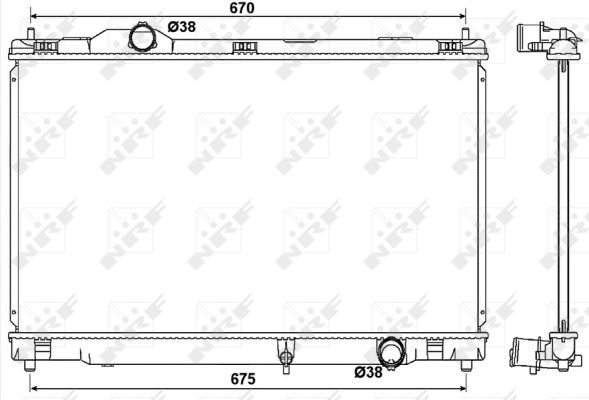 Radiator, engine cooling - 53039 NRF
