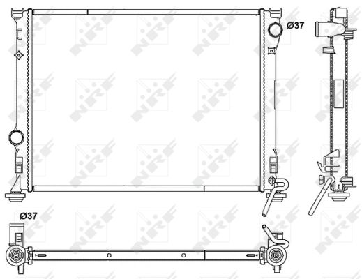 Radiatore, Raffreddamento motore - 53041 NRF