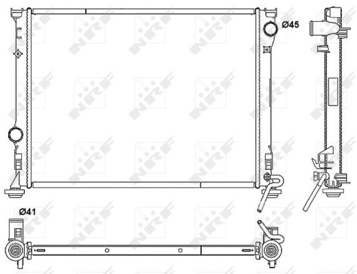 Radiatore, Raffreddamento motore - 53042 NRF