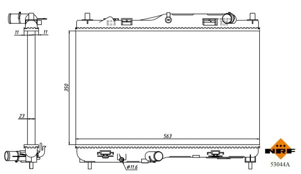 Radiator, engine cooling - 53044A NRF