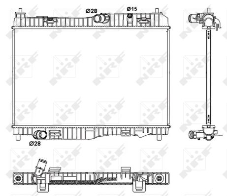 Radiator, engine cooling - 53044 NRF