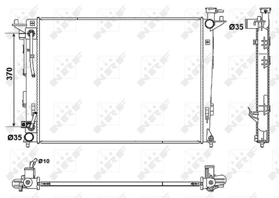 Radiator, engine cooling - 53051 NRF