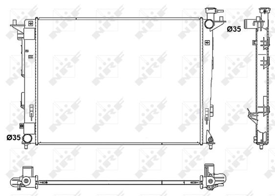 Radiatore, Raffreddamento motore - 53052 NRF