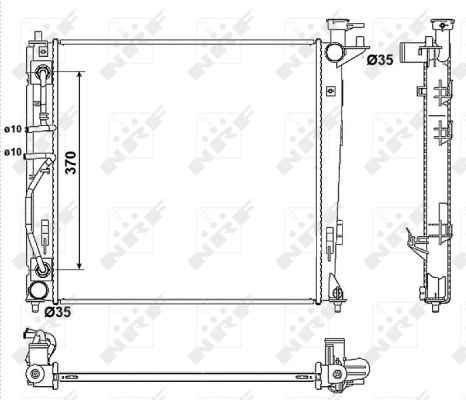 Radiator, engine cooling - 53053 NRF