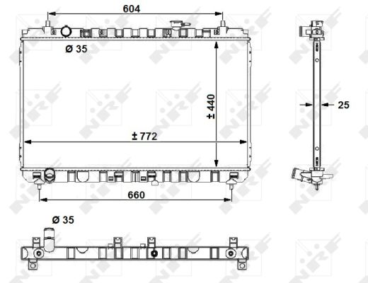 Radiator, engine cooling - 53056 NRF