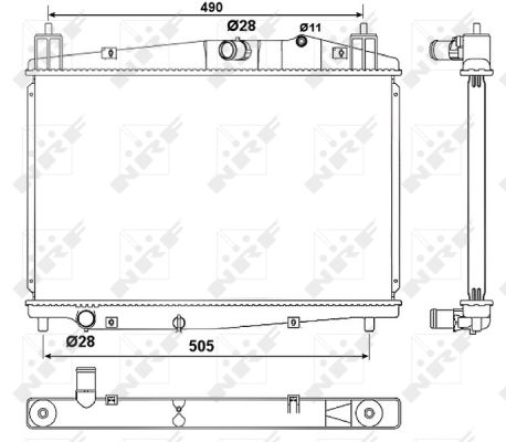 Radiator, engine cooling - 53059 NRF