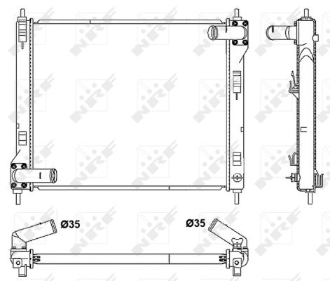 Radiatore, Raffreddamento motore - 53061 NRF