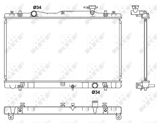 Radiator, engine cooling - 53062 NRF