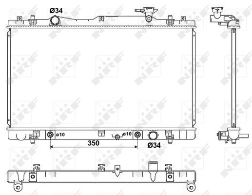 Radiator, engine cooling - 53063 NRF