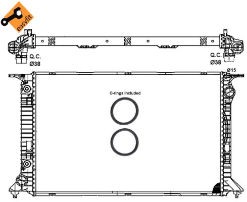 Radiator, engine cooling - 53065 NRF