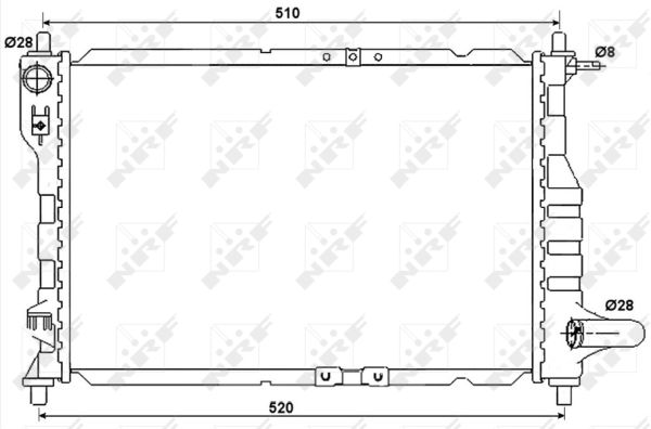 Radiatore, Raffreddamento motore - 53068 NRF