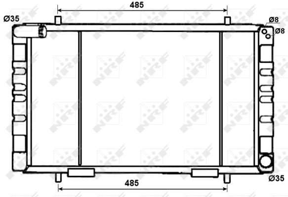 Radiatore, Raffreddamento motore - 53070 NRF