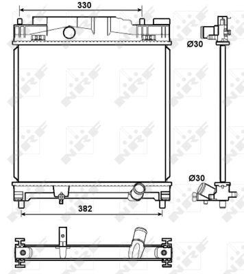 Radiator, engine cooling - 53072 NRF