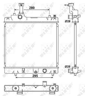 Radiatore, Raffreddamento motore - 53078A NRF