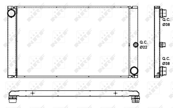 Radiator, engine cooling - 53091 NRF