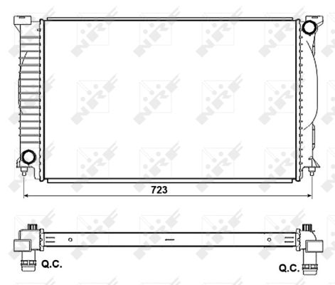 Radiator, engine cooling - 53093 NRF