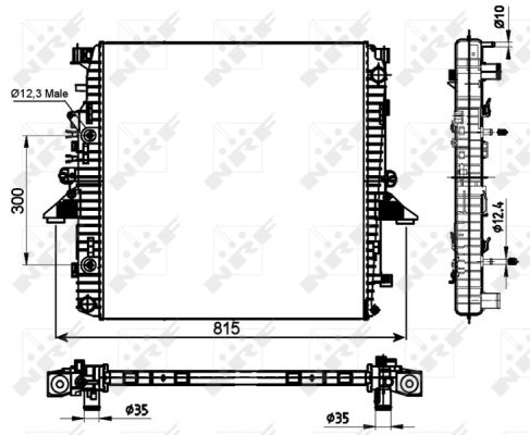 Radiator, engine cooling - 53097 NRF