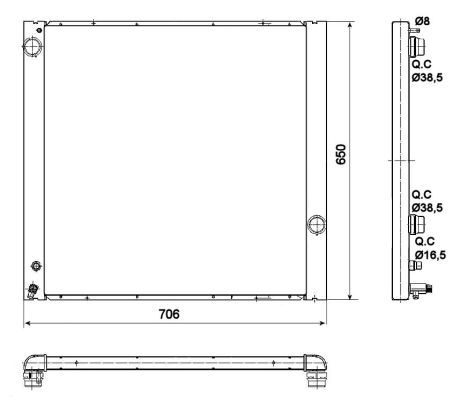 Radiator, engine cooling - 53099 NRF