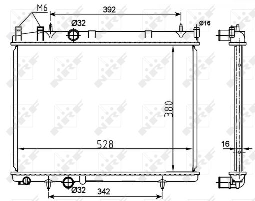 Radiator, engine cooling - 53108 NRF