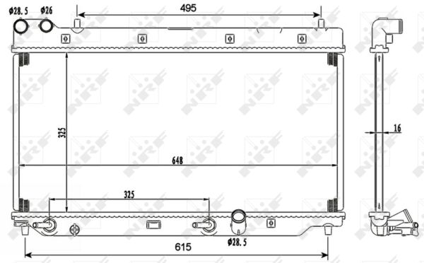 Radiatore, Raffreddamento motore - 53110 NRF
