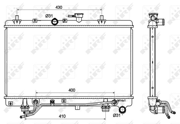 Radiatore, Raffreddamento motore - 53119 NRF