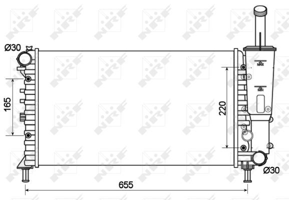 Radiatore, Raffreddamento motore - 53124 NRF