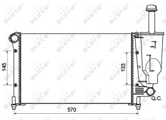 Radiatore, Raffreddamento motore - 53128A NRF