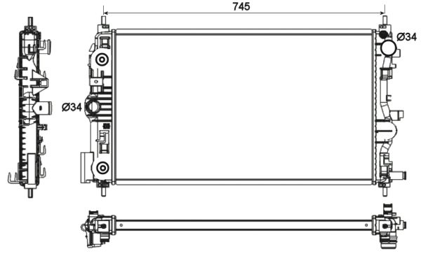 Radiator, engine cooling - 53131 NRF