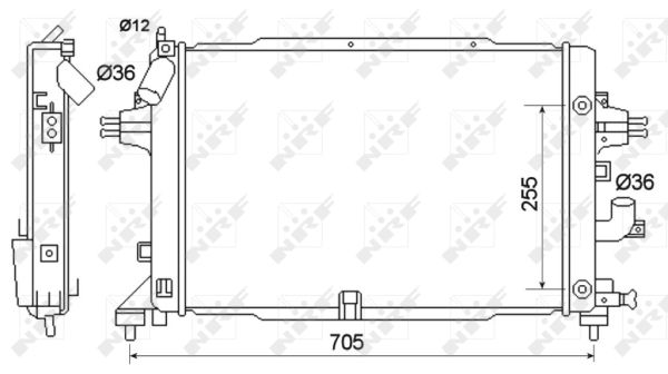 Radiator, engine cooling - 53145 NRF