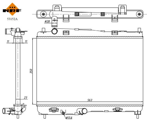Radiator, engine cooling - 53152A NRF