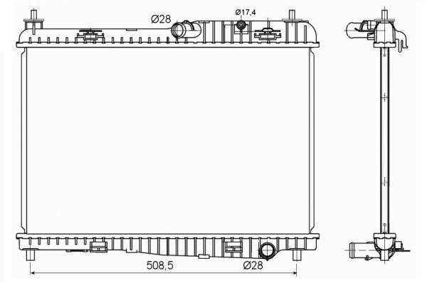 Radiator, engine cooling - 53152 NRF