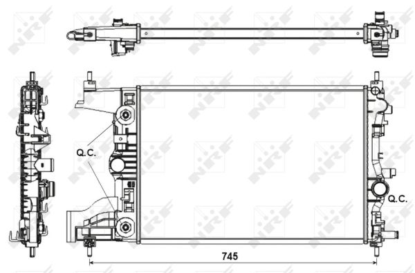 Radiatore, Raffreddamento motore - 53153 NRF