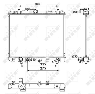 Radiatore, Raffreddamento motore - 53158 NRF