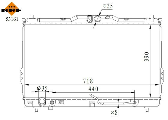 Radiator, engine cooling - 53161 NRF