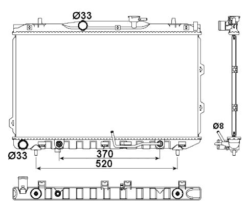 Radiator, engine cooling - 53162 NRF