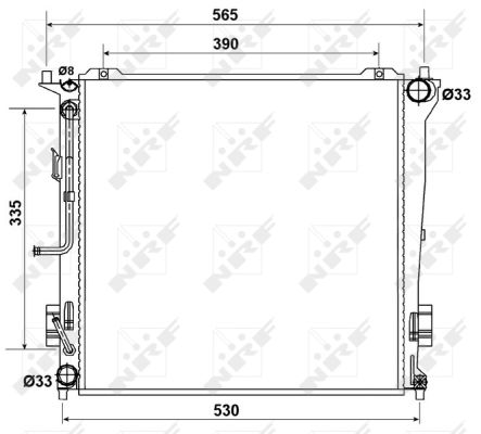 Radiator, engine cooling - 53163 NRF